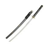 MASTER USA - Hand Carved Katana Sword with Samurai Bushido Code on Scabbard, 1045 Steel, 41.5 Inches Overall, Includes Display Stand (Sword of Spirit)