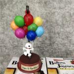 Rement Snoopy Anime Figures Hot Air Balloon Miniature Scen Blind Box Toy Collection Desktop Ornament Children Birthday Gifts