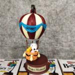 Rement Snoopy Anime Figures Hot Air Balloon Miniature Scen Blind Box Toy Collection Desktop Ornament Children Birthday Gifts