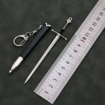 12cm Aragorn Narthil Sword Keychains Medieval Weapon Metal Katana Samurai Sword Keychain Ornaments Gifts Toys for Boys Collects