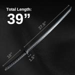 E-BOGU Martial Arts Polypropylene Training Sword Equipment (39") with Black Saya Scabbard