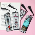 The Nightmare Before Christmas Jack and Sally Acrylic Bookmark with Tassel Spooky Movie Figure Halloween Card Book Marks Gifts