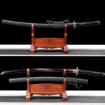 Handmade Authentic 1095 High Carbon Steel Japanese Samurai Sword Full Tang Real Sharp Dragon Katana Cool Sword Combat Ready (Black Dragon Katana II)