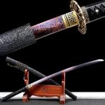 Handmade Authentic 1095 High Carbon Steel Japanese Samurai Sword Full Tang Real Sharp Dragon Katana Cool Sword Combat Ready (Black Dragon Katana II)