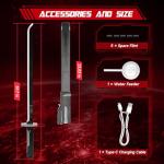 Spark Sword Toys Cyberpunk - 31.5inch 8 Colors RGB LED Light, Mist Spray, Cool Spark, Smart Hit Sound Interaction - Valentines, Birthday, Easter, Gifts for Boyfriend, Men, Teenages & Friends(Grey)