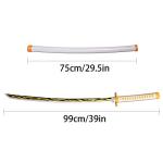 SV Handmade Anime Sword Cosplay Agatsuma Zenitsu Sword Katana 41 inches，Collectible Gifts