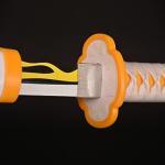 SV Handmade Anime Sword Cosplay Agatsuma Zenitsu Sword Katana 41 inches，Collectible Gifts