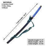 COSWOR 40.5" Carbon Steel Hitsugaya Toushirou's Katana The Hyoruinmaru Samurai Sword for Gift, Cosplay