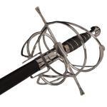 Sword Valley Medieval Fencing with Engraved Runes - Handcrafted Stainless Steel Construction | 116.5cm/45.9" - 2.3 kg/5 lb | Anti-Slip Handle | Decorative Collectible | Western-Style Sword