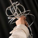 Sword Valley Medieval Fencing with Engraved Runes - Handcrafted Stainless Steel Construction | 116.5cm/45.9" - 2.3 kg/5 lb | Anti-Slip Handle | Decorative Collectible | Western-Style Sword