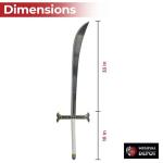 MedievalDepot One Peice Dracule Mihawk Yoru Sword Replica - Overall 46" - Blackened Carbon Steel Blade - Ornate Gem Guard - Cosplay & Collectible