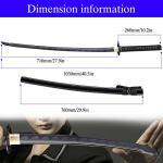 Kamaiwo-1045/1060 Handmade Hand Forged Authentic，Japanese Katana Samurai Swords are a Unique Gift for Men - Full Tang High Carbon Steel Makes a Memorable for Martial Arts Collectors,Black