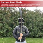 MedievalDepot One Peice Dracule Mihawk Yoru Sword Replica - Overall 46" - Blackened Carbon Steel Blade - Ornate Gem Guard - Cosplay & Collectible