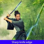 Kamaiwo-1045/1060 Handmade Hand Forged Authentic，Japanese Katana Samurai Swords are a Unique Gift for Men - Full Tang High Carbon Steel Makes a Memorable for Martial Arts Collectors,Black