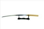 Makoto Handmade Sharp Japanese Samurai Shirasaya Katana Sword w/High Gloss Wood Saya