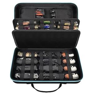 Knife Display Case for 45+ Pocket Knives, for Butterfly Knife Storage Bag, Folding Knives Organizer Holder Box, Knives Collection Protector for Survival, Tactical, Outdoor, Kitchen, EDC Mini Knife