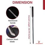 Armory Replicas Hand Crafted Sasuke Grass Cutter Ninja Straitblade Replica Sword | Carbon Steel Collectible (Dark Grass Cutter)