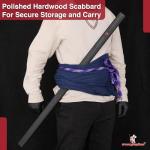 Armory Replicas Hand Crafted Sasuke Grass Cutter Ninja Straitblade Replica Sword | Carbon Steel Collectible (Dark Grass Cutter)