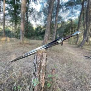 Qepaa Crafts®Handmade Steel Real Viking Style Sword | Full Tang Blade with Wooden Handle and Scabbard | Collectible Medieval Replica|Gift for him (QS)