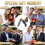 Handmade Damascus Pocket Knife for Men - 6.5 Inch Damascus Knife with Sheath - Damascus Folding Knife - Damascus Hunting Knife - Damascus Steel Pocket Knives with Back Lock for EDC, Camping, Hiking