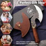 ROCOCO Viking Cleaver Knife Butcher Meat Cutting Boning Knife Hand Forged Chinese Kitchen Axe with Sheath Home Outdoor BBQ Camping Chirstmas Birthday Chirstmas Mother Father Gift Men