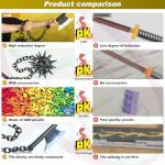 Jorumo Swords Building Sets for Adults, 42in Himejima Gyomei Axe & Meteor Hammer Building Block, Anime Sword Building Toy Katana Gift, 826 Pcs