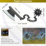 Jorumo Swords Building Sets for Adults, 42in Himejima Gyomei Axe & Meteor Hammer Building Block, Anime Sword Building Toy Katana Gift, 826 Pcs