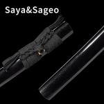 Katana Sword 41" Clay Tempered Spring Steel Katana – Full Tang, Razor Sharp, Handmade Japanese Samurai Sword – Unique Gift for Men (L6 Steel 2)