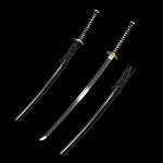 Katana Sword 41" Clay Tempered Spring Steel Katana – Full Tang, Razor Sharp, Handmade Japanese Samurai Sword – Unique Gift for Men (L6 Steel 2)