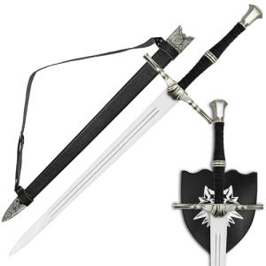 Handmade Medieval Steel Sword- Semi Sharp Collectible Blade with Sheath- Ideal Gift for Collectors