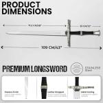 Handmade Medieval Steel Sword- Semi Sharp Collectible Blade with Sheath- Ideal Gift for Collectors