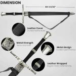 Handmade Medieval Steel Sword- Semi Sharp Collectible Blade with Sheath- Ideal Gift for Collectors