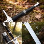 Handmade Medieval Steel Sword- Semi Sharp Collectible Blade with Sheath- Ideal Gift for Collectors