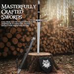 Handmade Medieval Steel Sword- Semi Sharp Collectible Blade with Sheath- Ideal Gift for Collectors