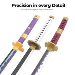 Cold Blade Katana Sword - 41 inches Katana Replica with Holster Belt and Display Stand - Sword with Authentic Design Zihegui