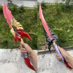 Anime Kamish’s Wrath Dual Daggers Sword 2pc Sword with Display Stand, Full Metal Replica Display Prop, Stainless Steel Blade, Anime Collectible Cosplay Gift for Men