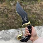 Cybeplay 13" Fantasy Scorpion Style Sword Stainless Steel Blade with Display Stand, for Collecting,Home Decor,Display, and Gifting