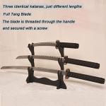 3pc Set Japanese Samurai Sword with Display Stand,Iaido Katana,Matte Texture
