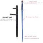 Sharp Blade Medieval Sword Black Western Sword Manganese Steel Blade Total Length 45.66 inches for Display Gift Collection