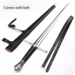 Sharp Blade Medieval Sword Black Western Sword Manganese Steel Blade Total Length 45.66 inches for Display Gift Collection