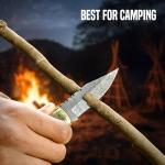 Delta : Handmade Damascus Pocket Knife - Hunting, Survival, Folding Knives for Men with Bone Handle for Outdoor Fishing Accessories, Anniversary, Boyfriend, Gifts for Men (White)