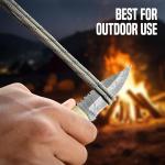 Delta : Handmade Damascus Pocket Knife - Hunting, Survival, Folding Knives for Men with Bone Handle for Outdoor Fishing Accessories, Anniversary, Boyfriend, Gifts for Men (White)