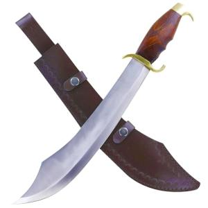 Persian Warrior Collectible Replica Arabian Short Scimitar Sword W/Genuine Leather Sheath