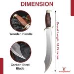 Persian Warrior Collectible Replica Arabian Short Scimitar Sword W/Genuine Leather Sheath