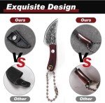 Mini Knife Set,Tiny Knife Set with Sheath,Mini Pocket Knives for Knife Collectors Gifts and Package Opener Box Cutter, Set of 15