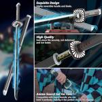 HIGH GODO Demon Anime Sword, 39.3in Tanjirou Sword Building Set with Scabbard and Stand, Cosplay Anime Katana Sword Building Blocks, Collectible for Kids and Adults 8+ (759 Pieces)