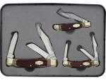 Old Timer Schrade 3-Folder Combo with Saw Cut Handles & Gift Tin