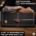 Holme & Hadfield Premium Knife Display Case for up to 30 Knives – Large Handcrafted Wooden Pocket Knife Organizer for Collections – Birthday Gift for EDC Collectors – Luxury Built to Last