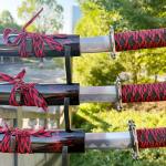 Real Katana Japanese Samurai Sword 3-Piece Set,Handmade Heat Tempered Full Tang 1060 High Carbon Steel red