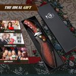 Purple Dragon Kukri Fixed Blade Knife With Sheath, 8 Inch Full Tang Heavy Duty Camping Knives - Christmas Gift for Men and Women